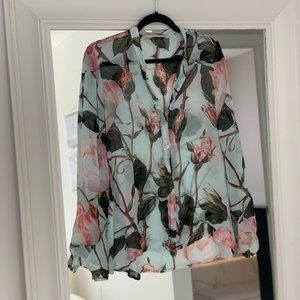 MAX VOLMARY Diamonds and Pearls Collection Floral Blouse